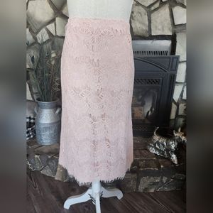 Preston & York New with Tags Baby Pink Lace overlay skirt size 12.